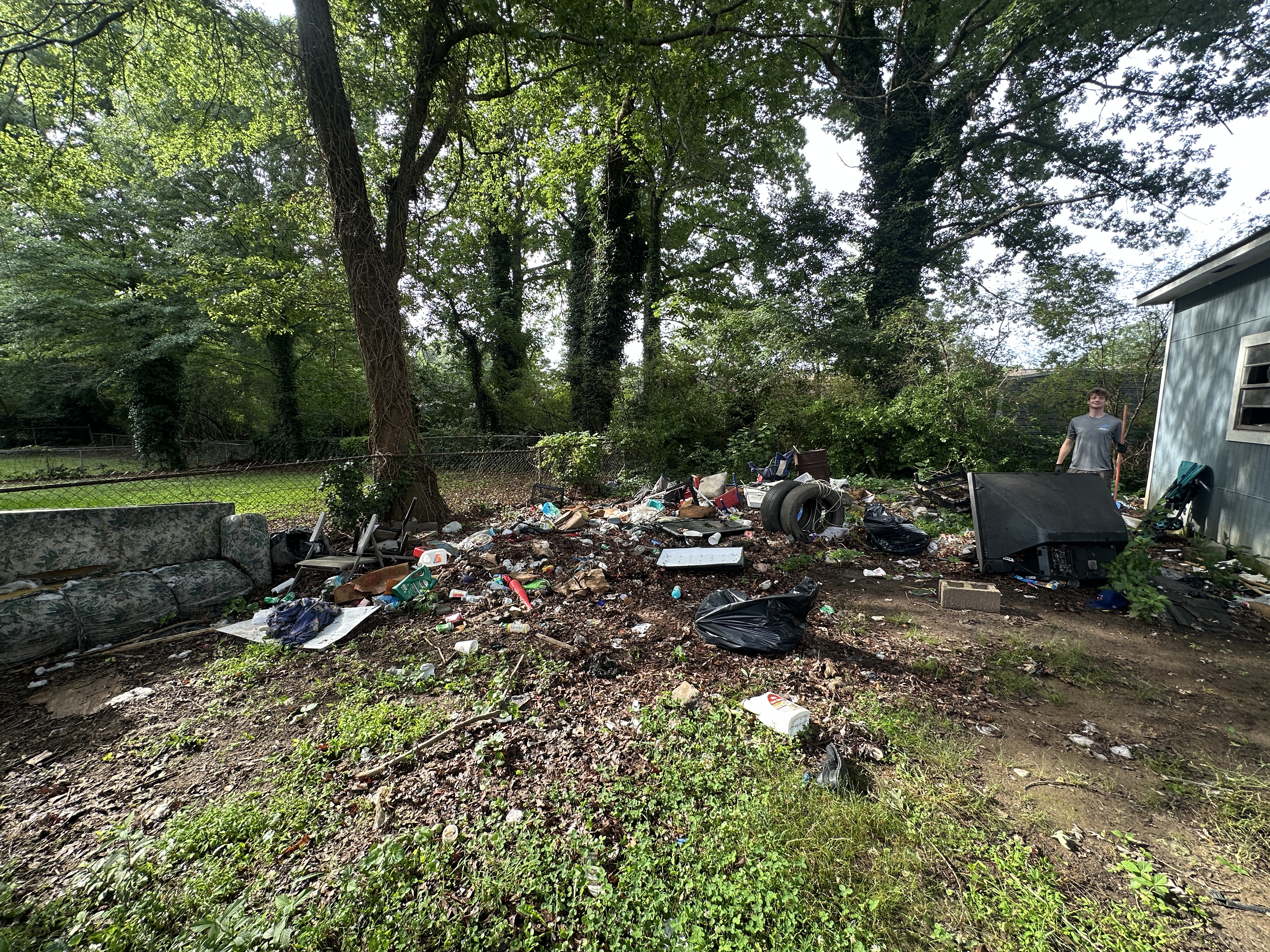 Yard Debris & Waste Cleanup - Before